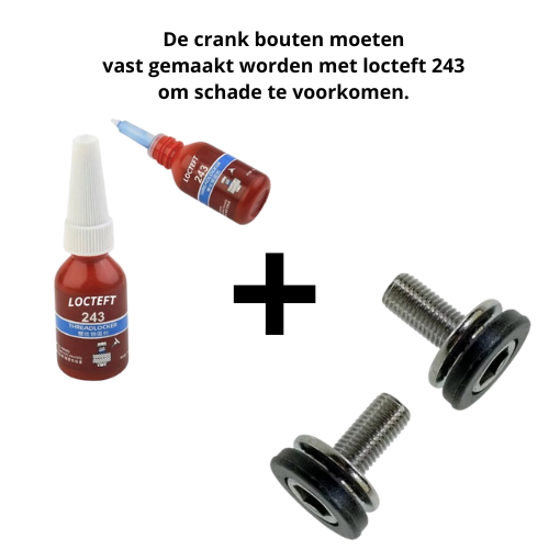 Crankbouten + Locteft 243 - Fatbike Crankset bouten
