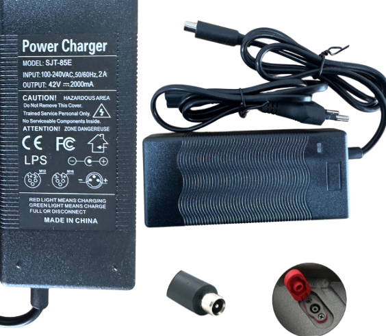 Oplader - Charger  voor Elektrische Step / Scooter - 42V/2A Voedingsadapter Geschikt voor Segway Ninebot ES1/ES2/ES4 , Xiaomi Mi Mijia M365, LIME, BIRD SKIP
