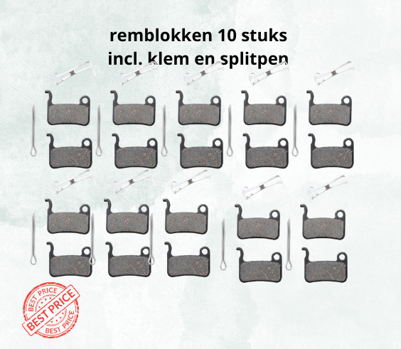 10x Remblokken voor Fatbike (Hydraulisch) - V8, H9, V20, V3, C80 en Meer (Zoom en Andere Merken)