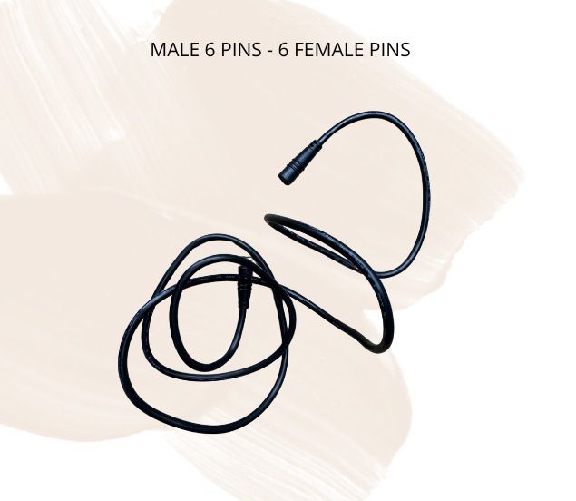 Achterlicht Kabel Fatbike Qmwheel V20, V20 Pro - Verlengkabel Controller Achterlicht - 6 Pins