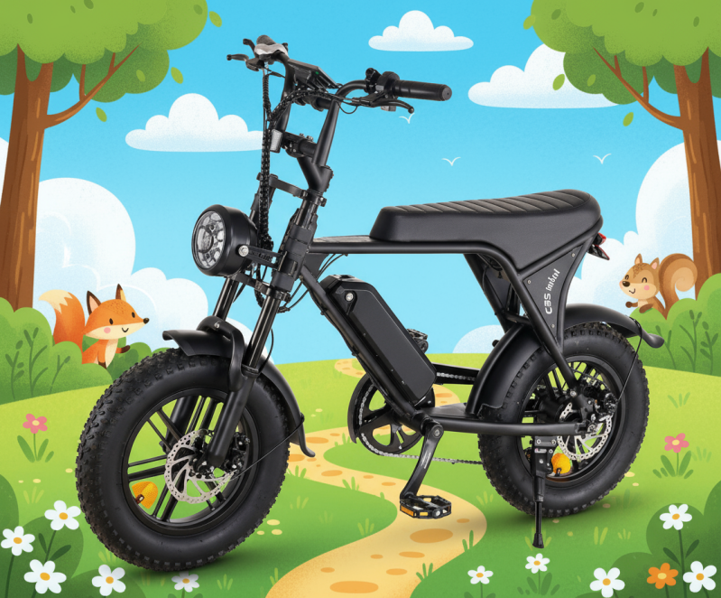 Ouxi Fatbike Mini C80 Mat Zwart