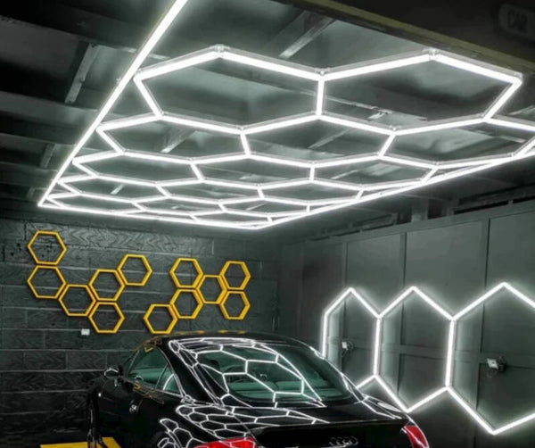 Havena Hexagon LED Verlichting | Visgraat LED voor Kappers, Barbers, Garages & Werkplaatsen - Visgraat - Groot - Kwaliteit