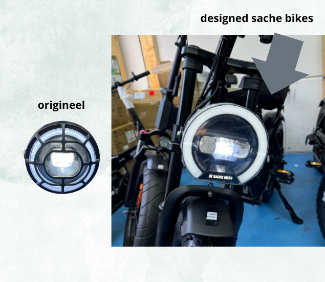Koplamp Ouxi Designed Sache Bikes - V8 H9 Ouxi - Headlight - Past op Ouxi Designed 3 Editie